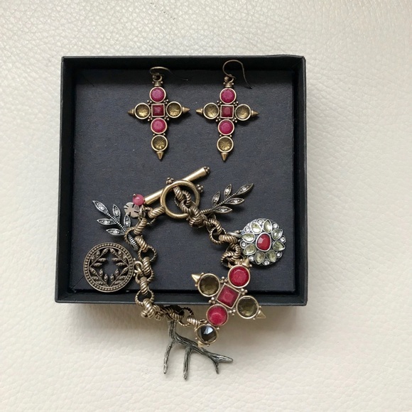 Lucky Brand Charm Bracelet W/ Matching Earrings - Picture 3 of 3